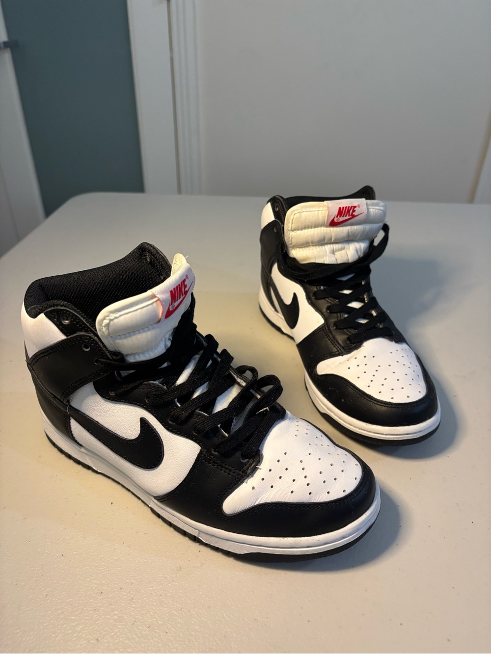 Nike Dunk Panda Men’s Mid Top Lace-Up Athletic Sneakers Black/White Colorblock